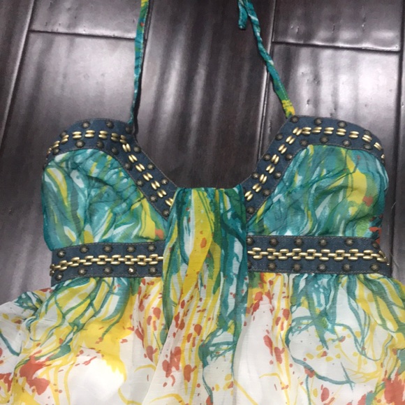 Funky fish unique maxi dress sz S nwt - Picture 4 of 6